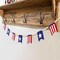 4th of July Patriotic American Flag Wood Bead Garland - Independence Day Decorations for Fireplace Mantle, Red White Blue Decor for Memorial Day, Veterans Day & Party Supplies